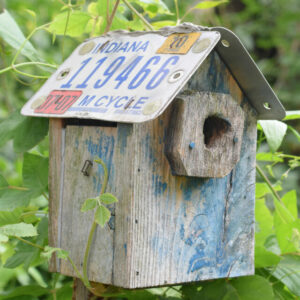 license plate birdhouse