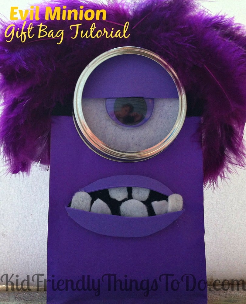 Despicable Me Evil Minion Gift Bag Craft Tutorial! These are the best!