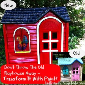 Painting a plastic playhouse