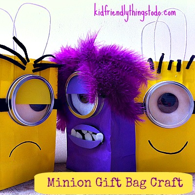 minion gift bag craft 
