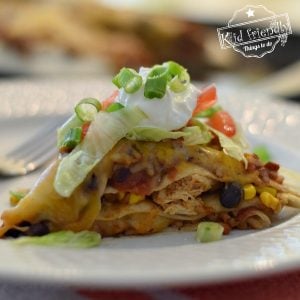 Read more about the article Layered Chicken Quesadillas with Cheese, Rice and Beans {The Best!} | Kid Friendly Things To Do