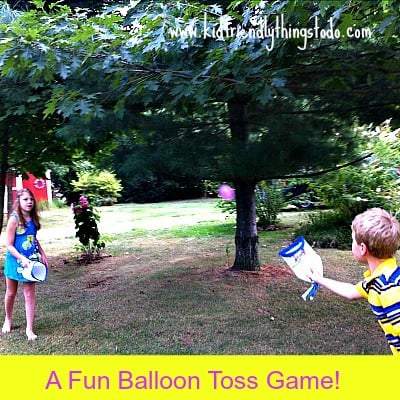 A Water Balloon Toss Game Using Recycled Milk Jugs