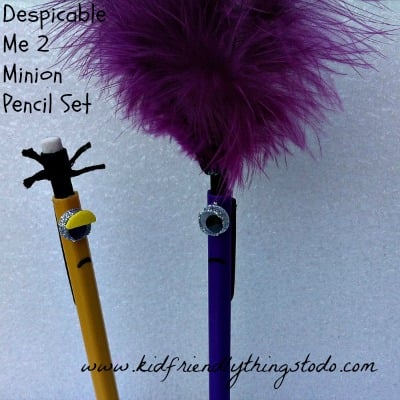 Despicable Me 2 Minion Pencil Set Craft
