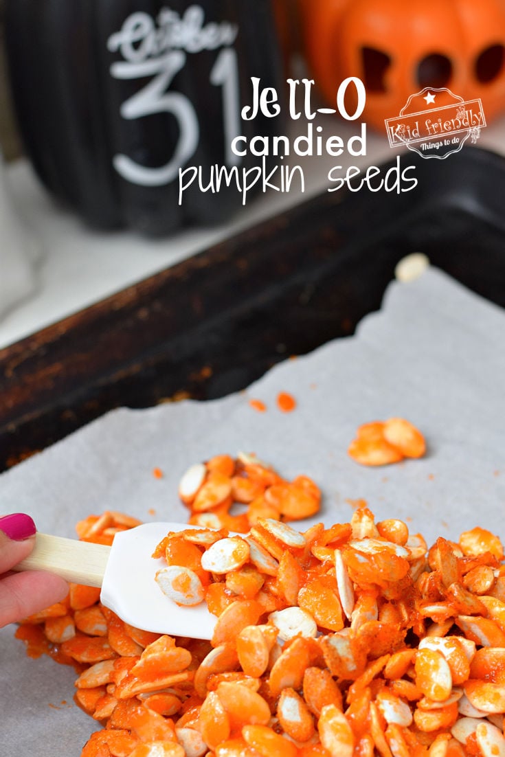 Jell-O candied pumpkin seeds 