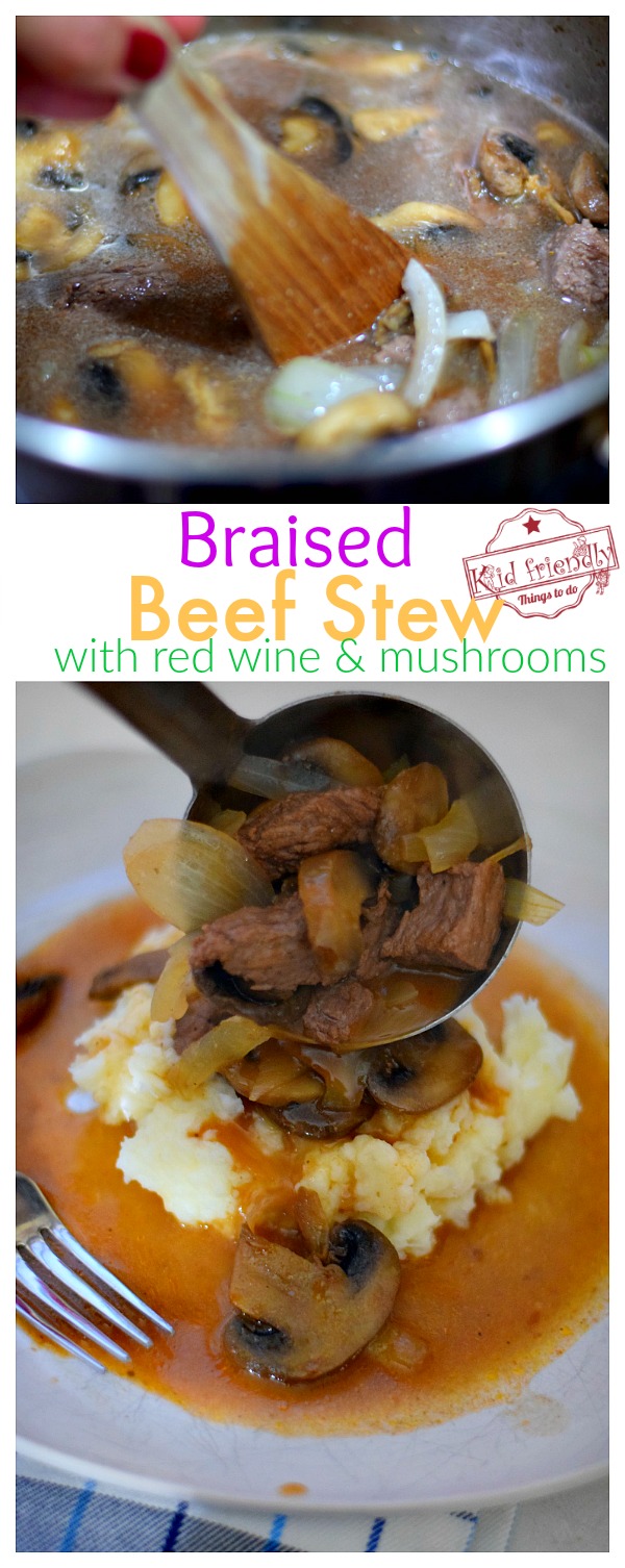 one pot braised stew with mushrooms