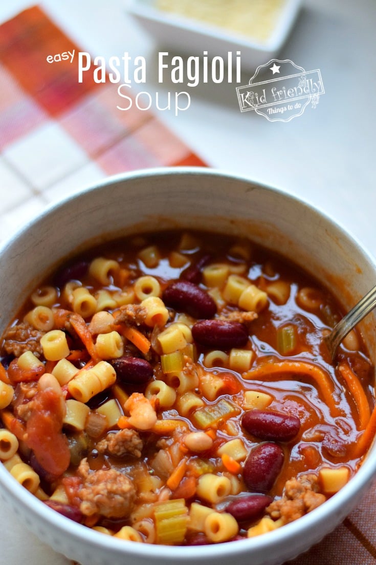 Olive Garden's Pasta Fagioli - A Copycat Recipe - Kid Friendly Things ...