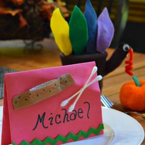 Thanksgiving place card for kids