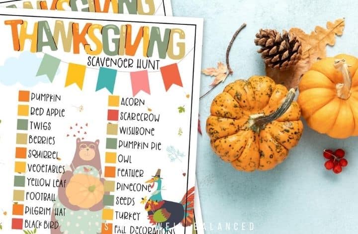 Thanksgiving scavenger hunt