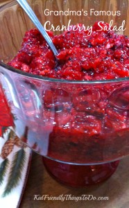 Grandma's tried and true, famous Cranberry Salad Recipe - KidFriendlyThingsToDo.com