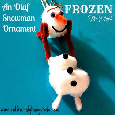 Olaf Snowman Ornament from the Movie Frozen!