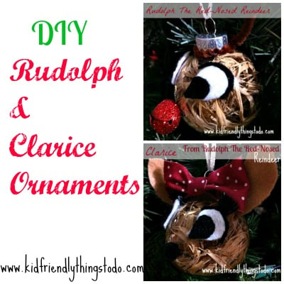 Rudolph and Clarice Ornaments