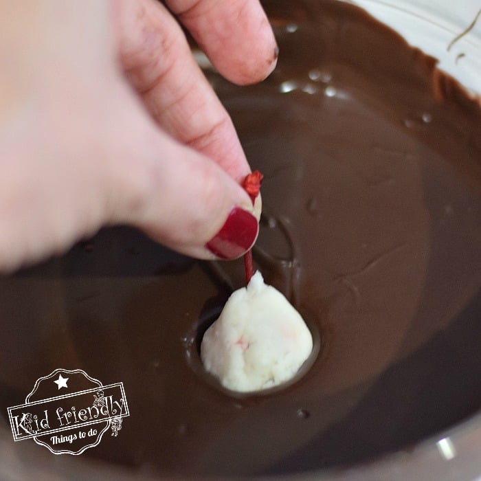 making chocolate covered cherries