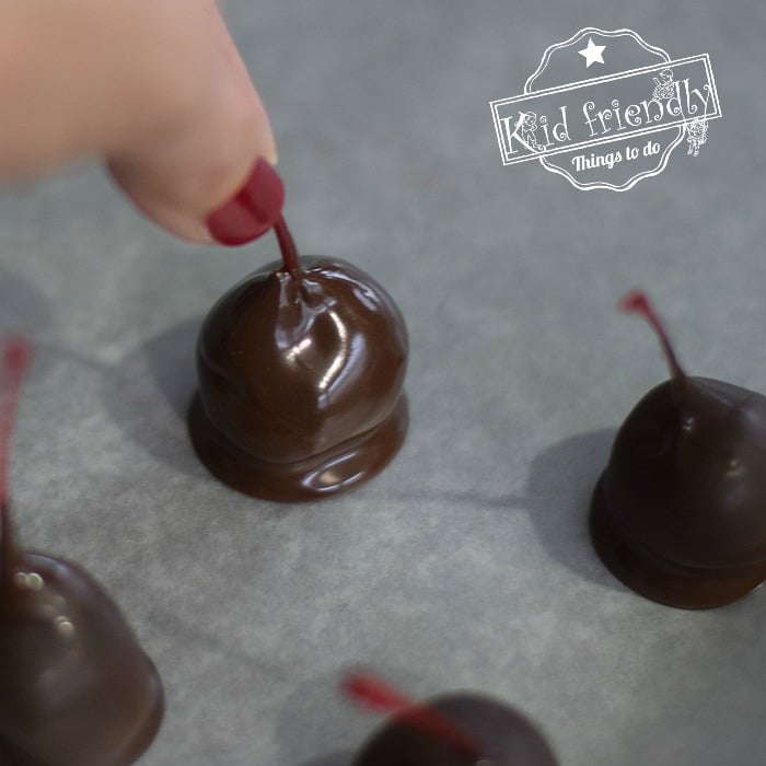 making chocolate covered cherries