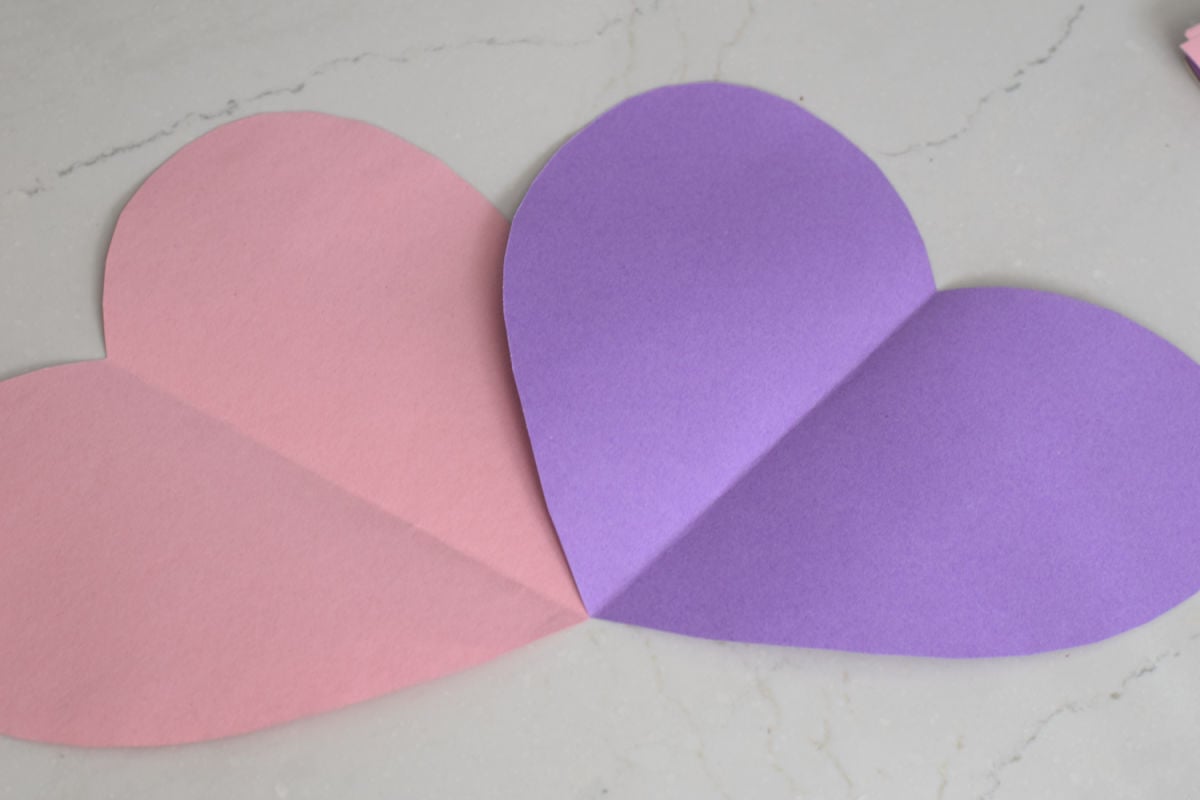 construction paper hearts 