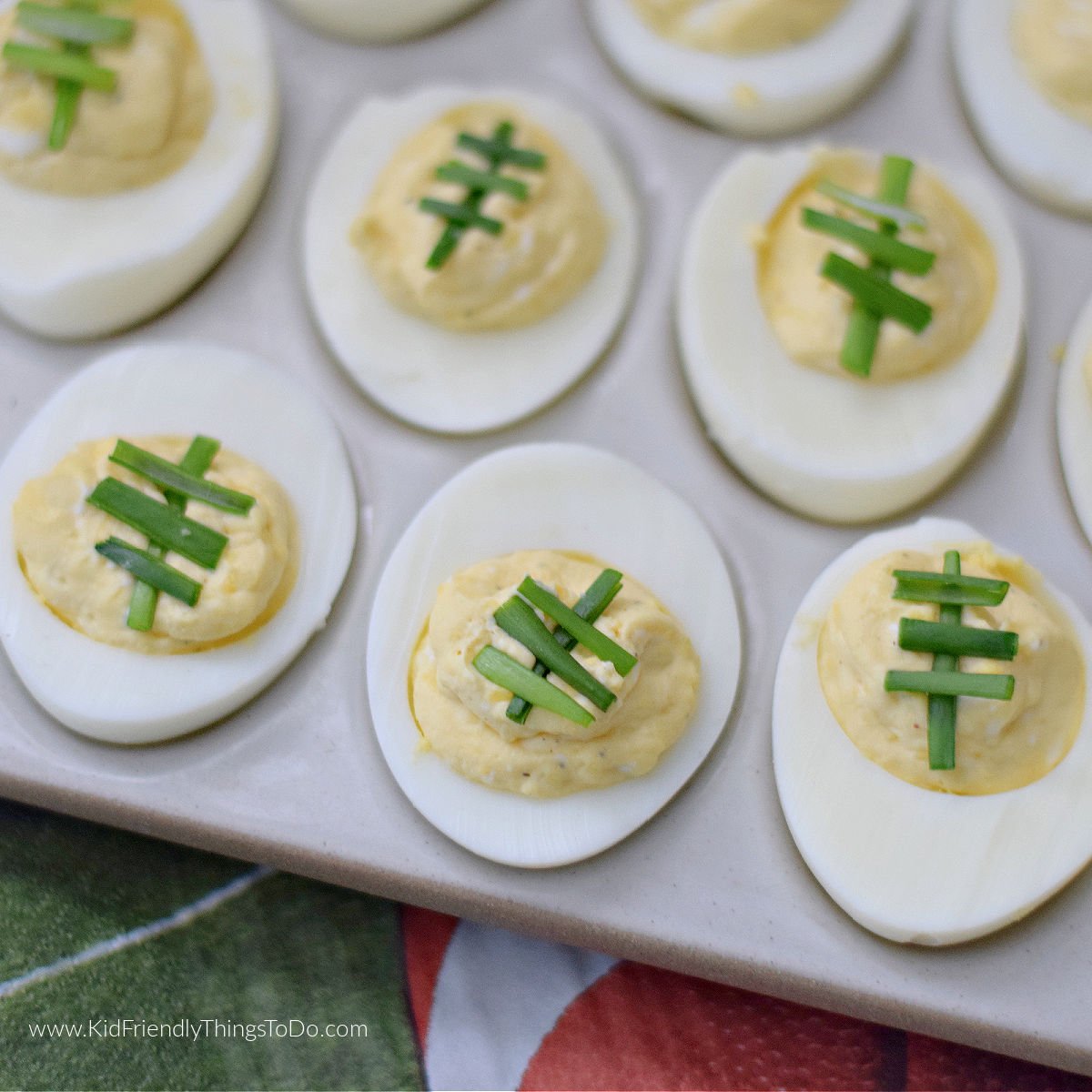 football deviled eggs 