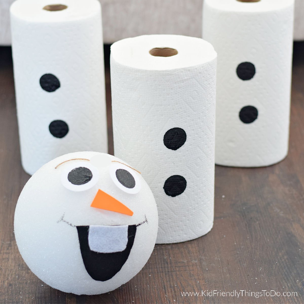 DIY Olaf bowling game