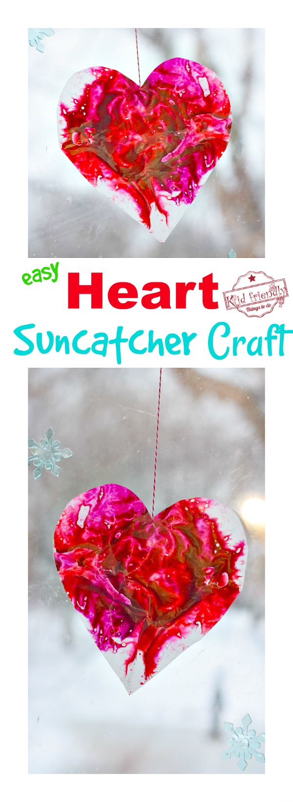 Heart Sun Catcher Craft for Kids to Make