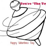Add a top to this free printable for a non-candy Valentine's Day idea!