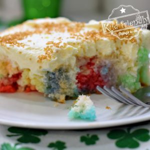 Easy Rainbow Jello Poke Cake Recipe {You Can Change Easily Transform with Any Flavor Jello} | Kid Friendly Things To Do