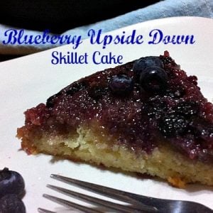 Upside Down Blueberry Skillet Cake