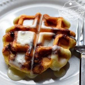 Read more about the article Shortcut Cinnabon Waffles Made From Cinnamon Rolls | Kid Friendly Things To Do