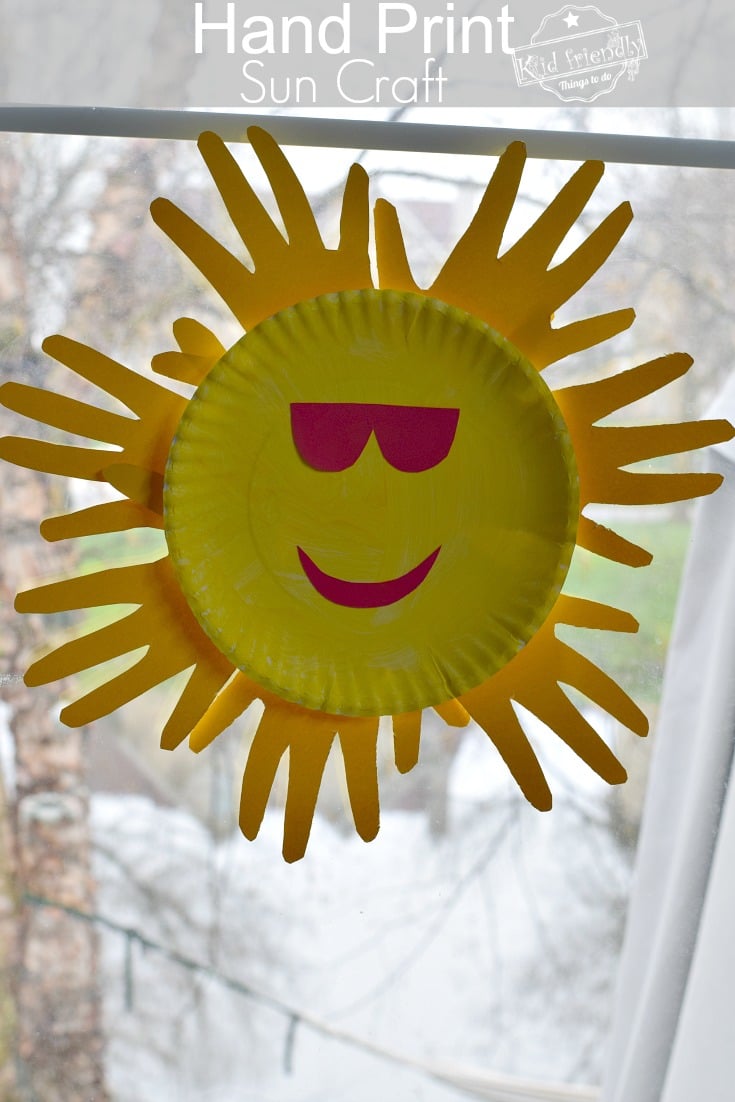 Paper Plate Sun Hand-Print Craft {Easy Summer Craft} |Kid Friendly ...