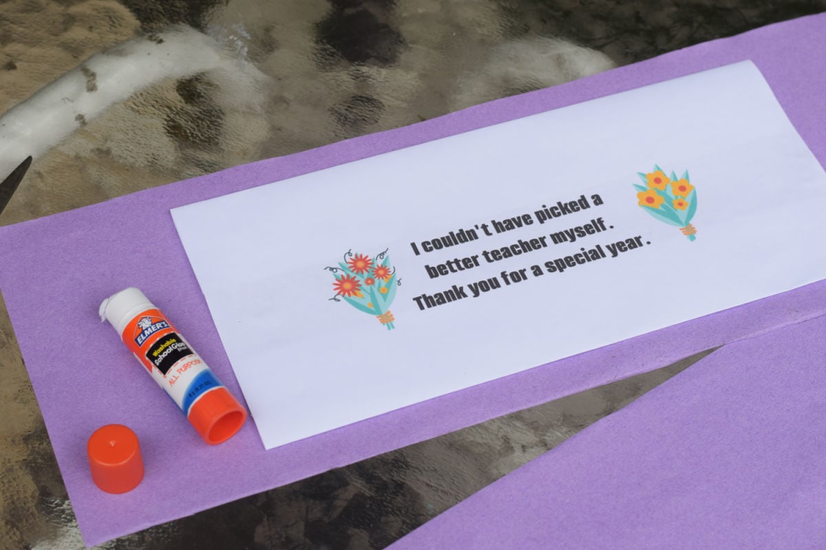 making a plant teacher gift