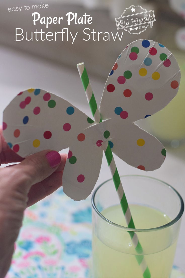 Preschool Crafts for Kids*: Easy Butterfly Straw and Paper Craft and song