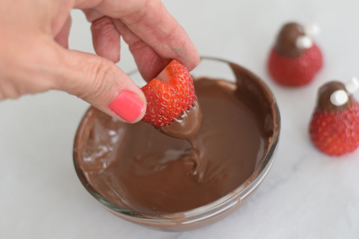 chocolate dipped heart strawberry
