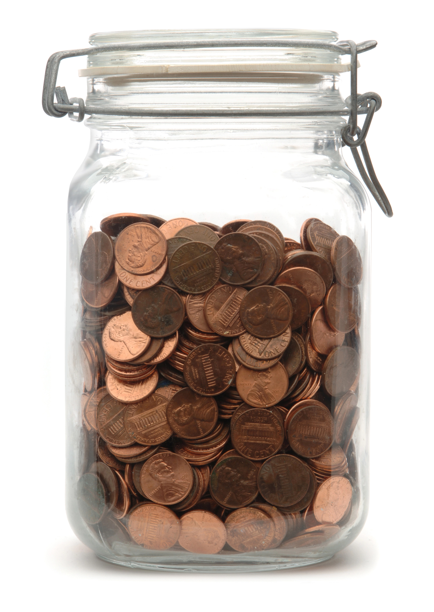 a jar of pennies