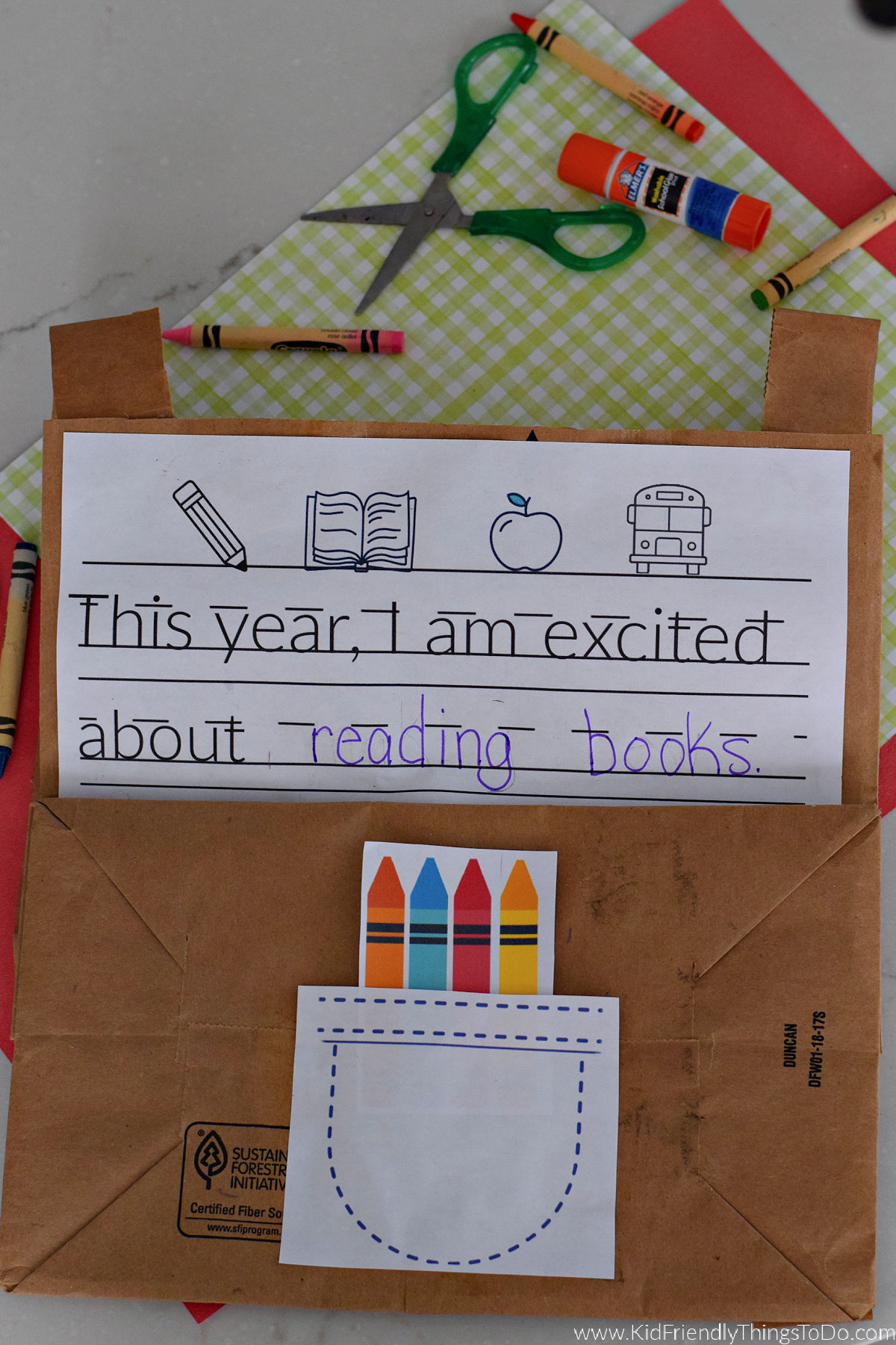 paper bag backpack craft 