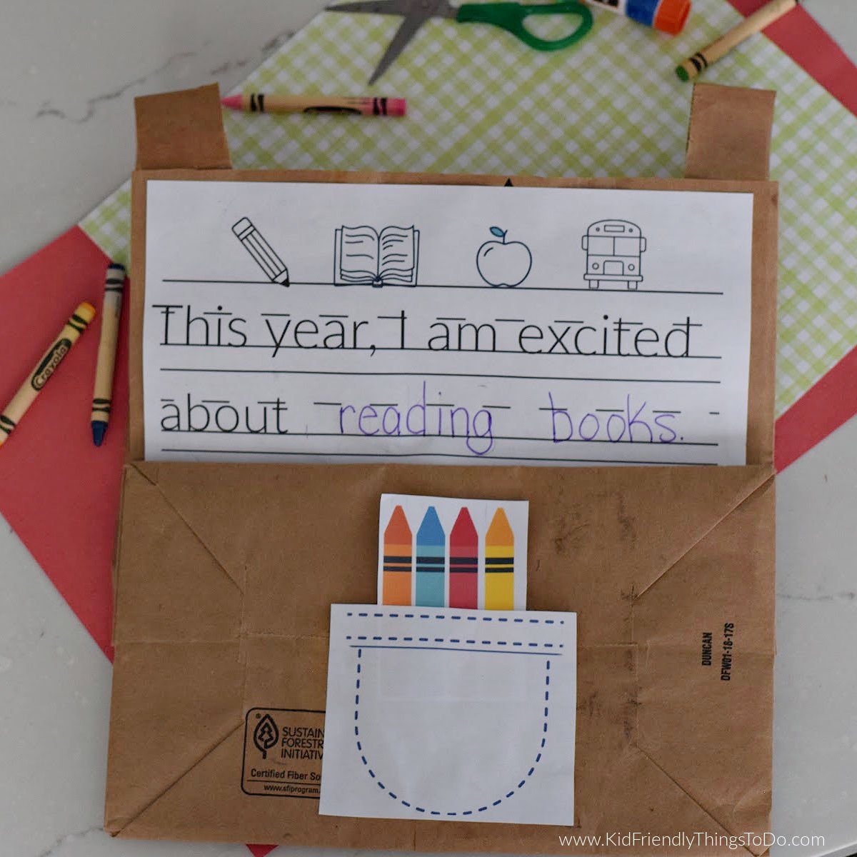 paper bag backpack craft