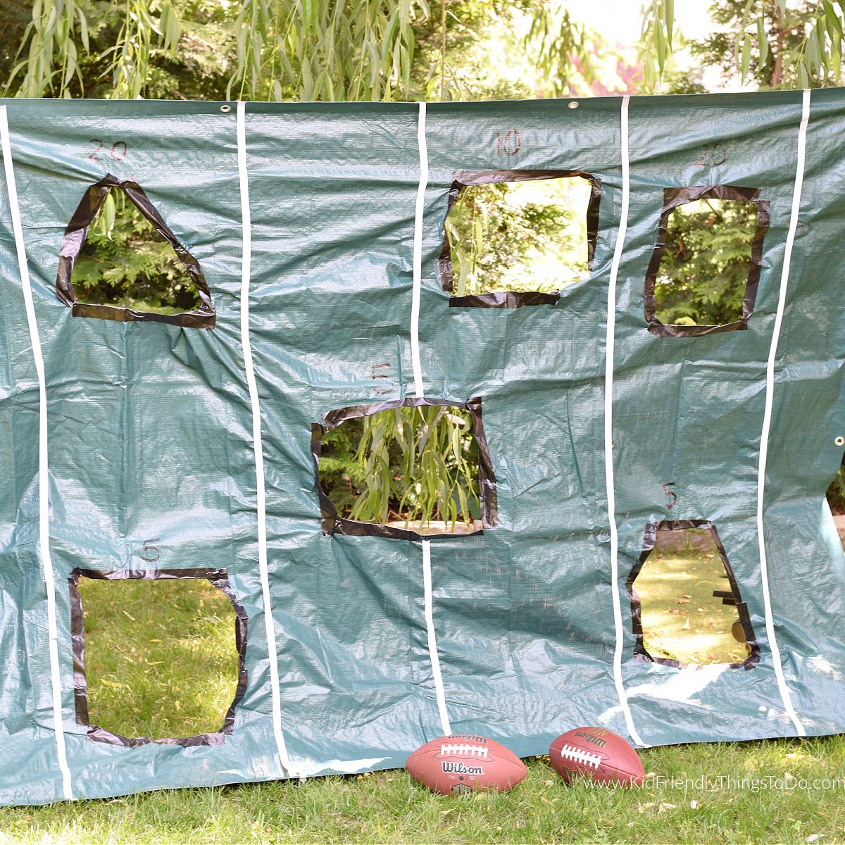 DIY Football Toss Game