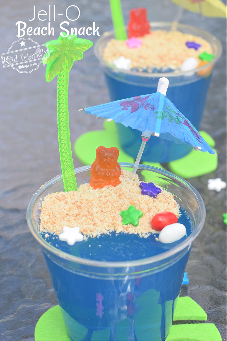 Jell-O beach snack cups