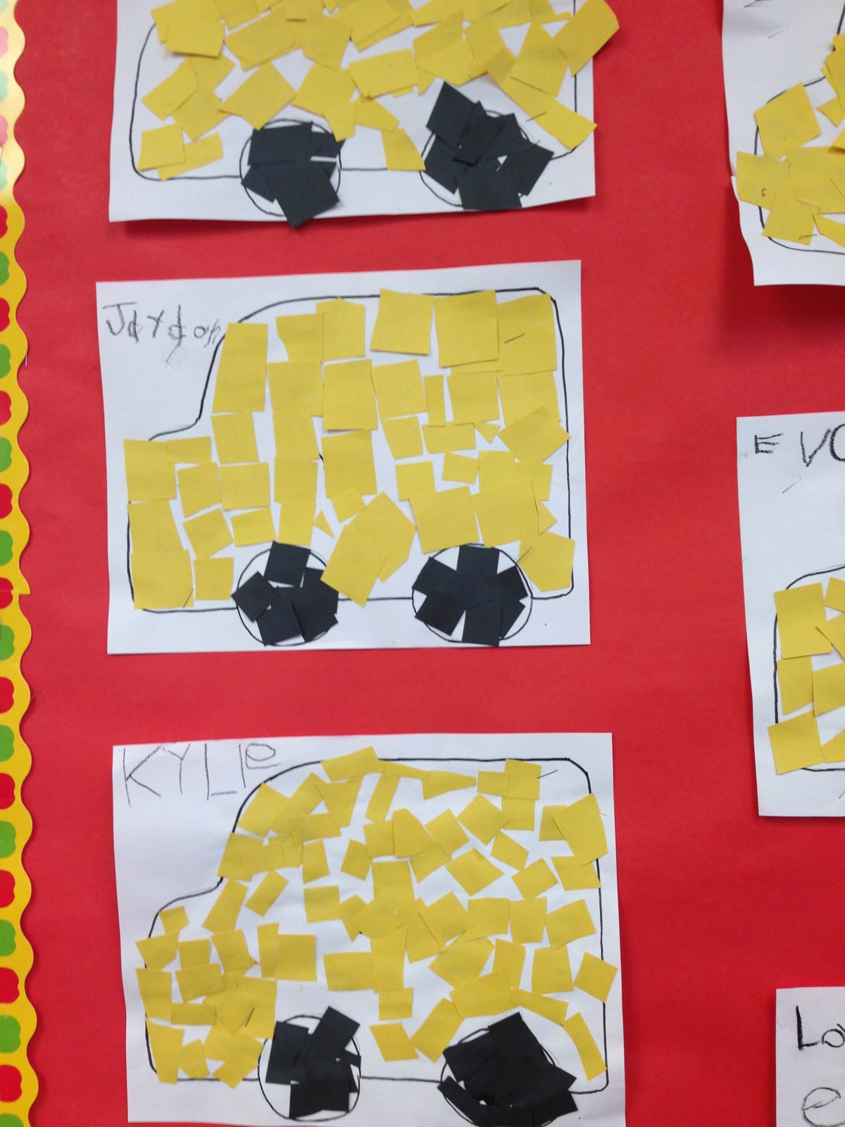 school bus paper craft 