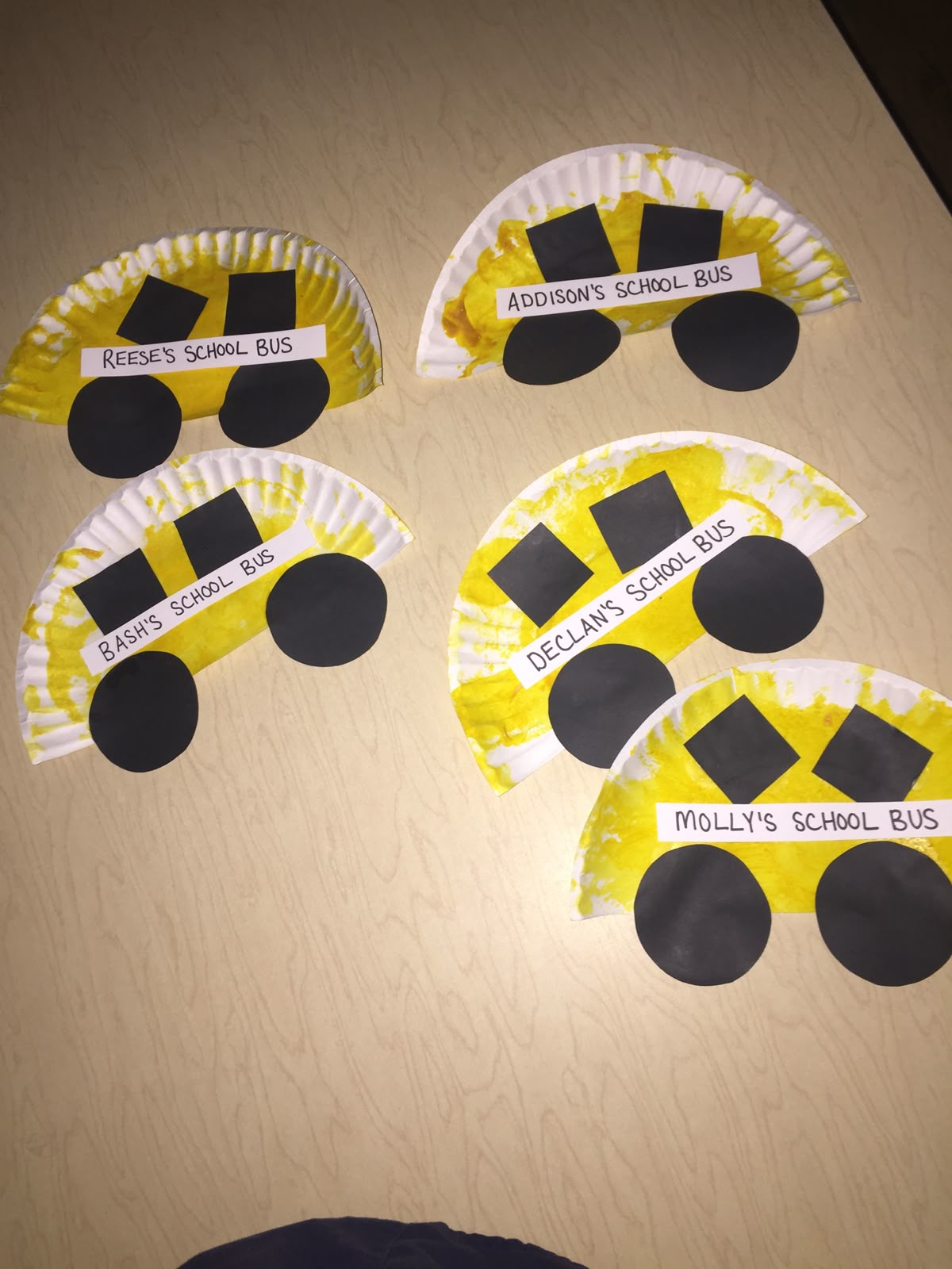 paper plate bus craft 