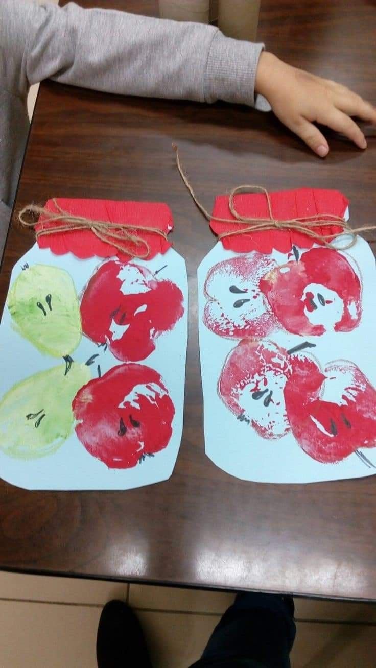 apple stamping craft 