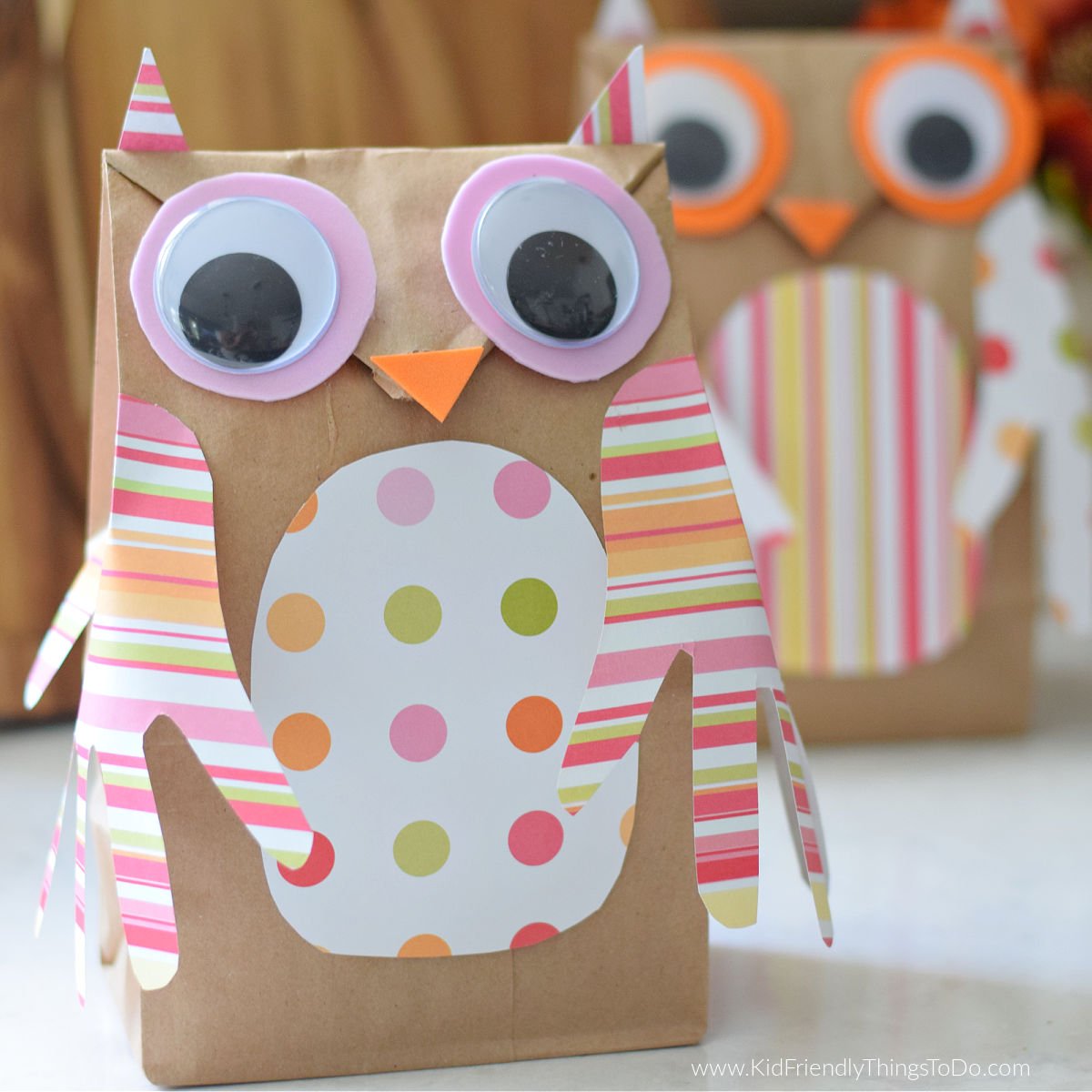 paper bag owl craft