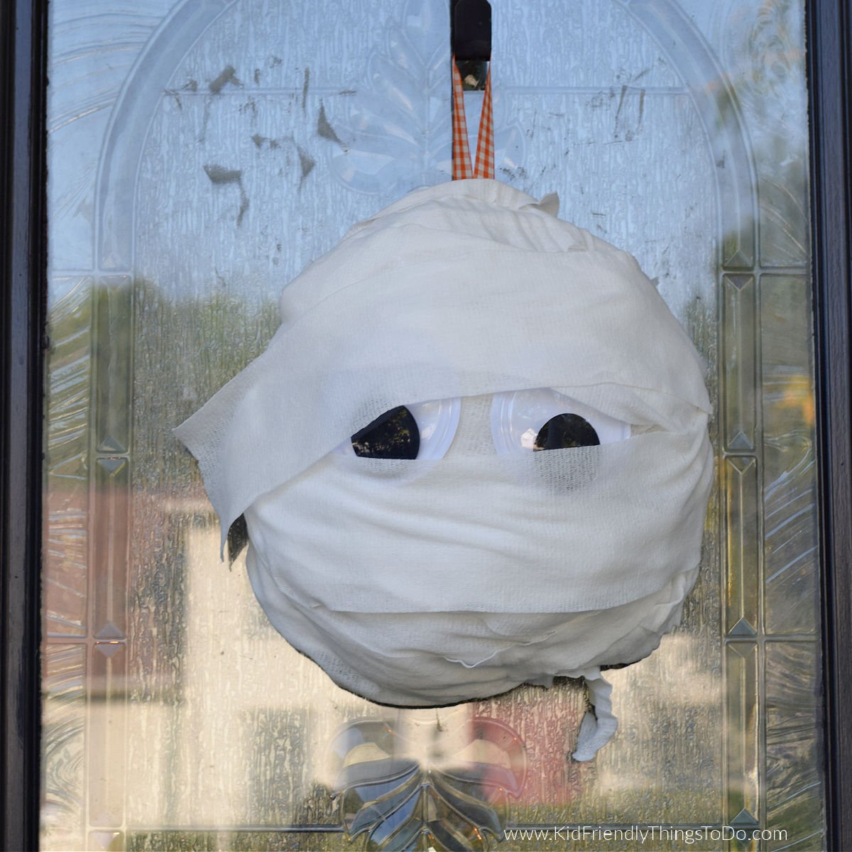 mummy wreath for Halloween