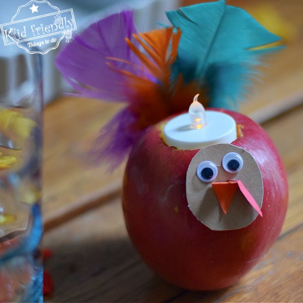 Turkey Apple Candle Holder {Craft & Table Decoration} – A Kid Friendly Things To Do