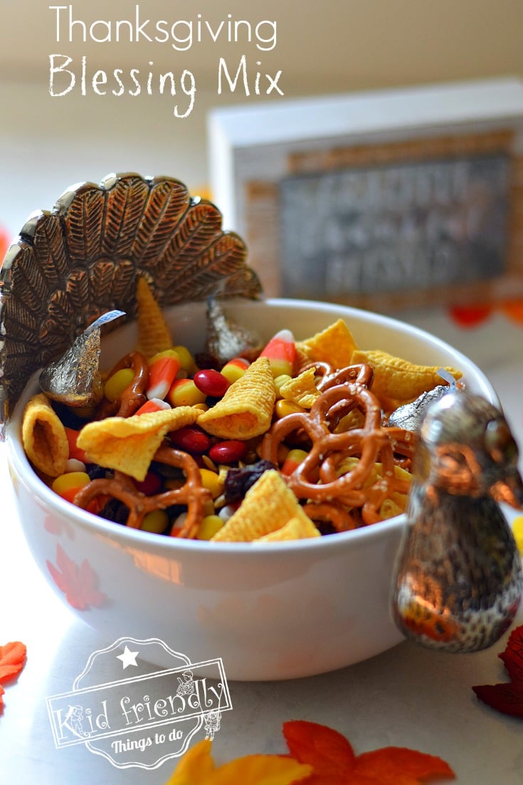 thanksgiving blessing mix in bowl