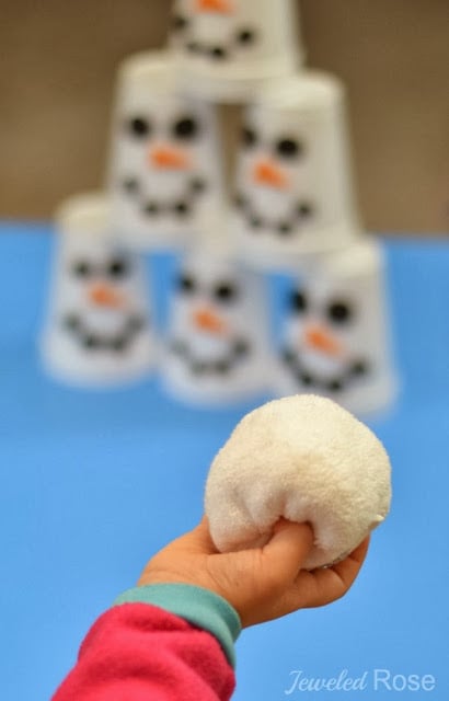 snowman slam preschool Christmas game 