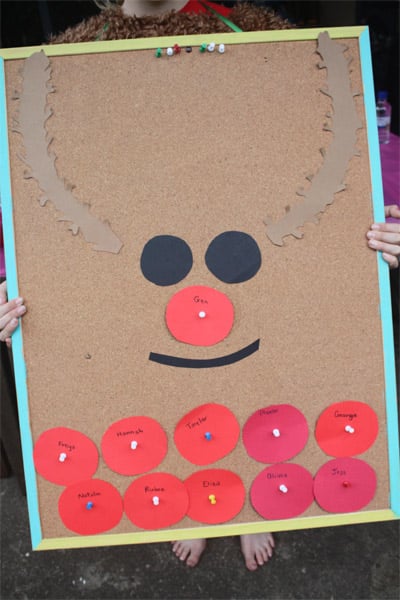 Rudolph nose preschool game 
