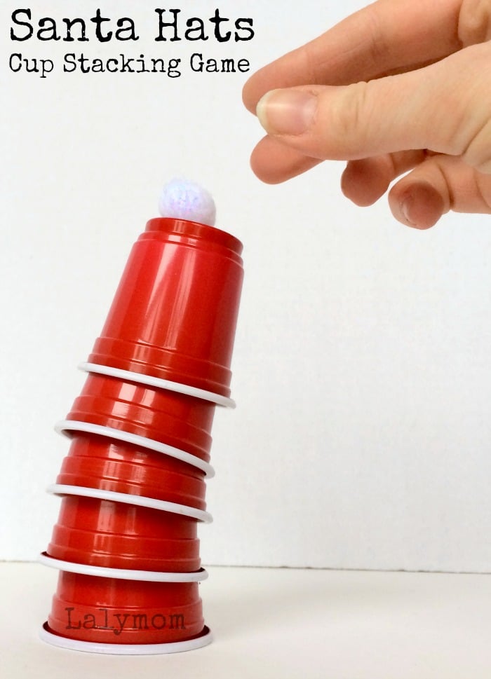 cup stack preschool Christmas game 