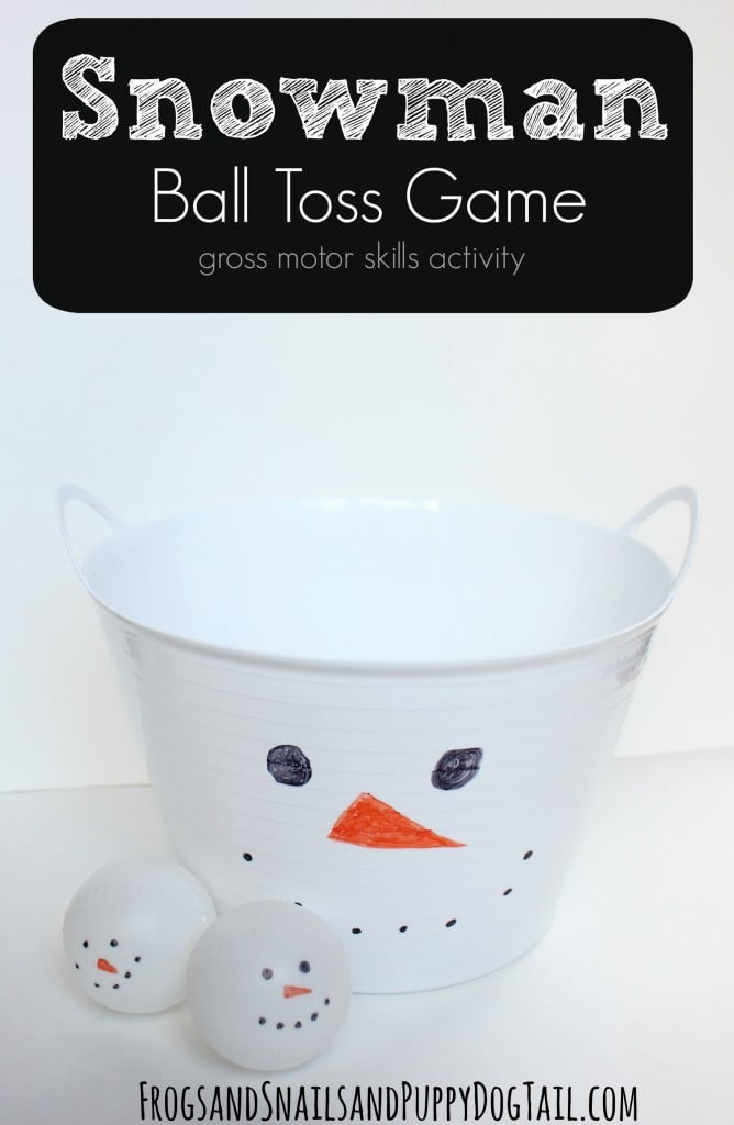 snowman ball toss Christmas game 