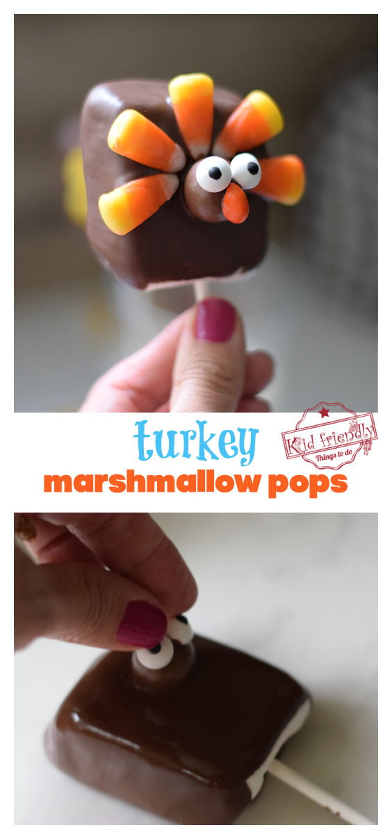 Thanksgiving treats - turkey marshmallow pops