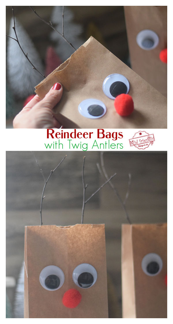 Rudolph Gift Bag Craft {Christmas Gift Bag Idea}