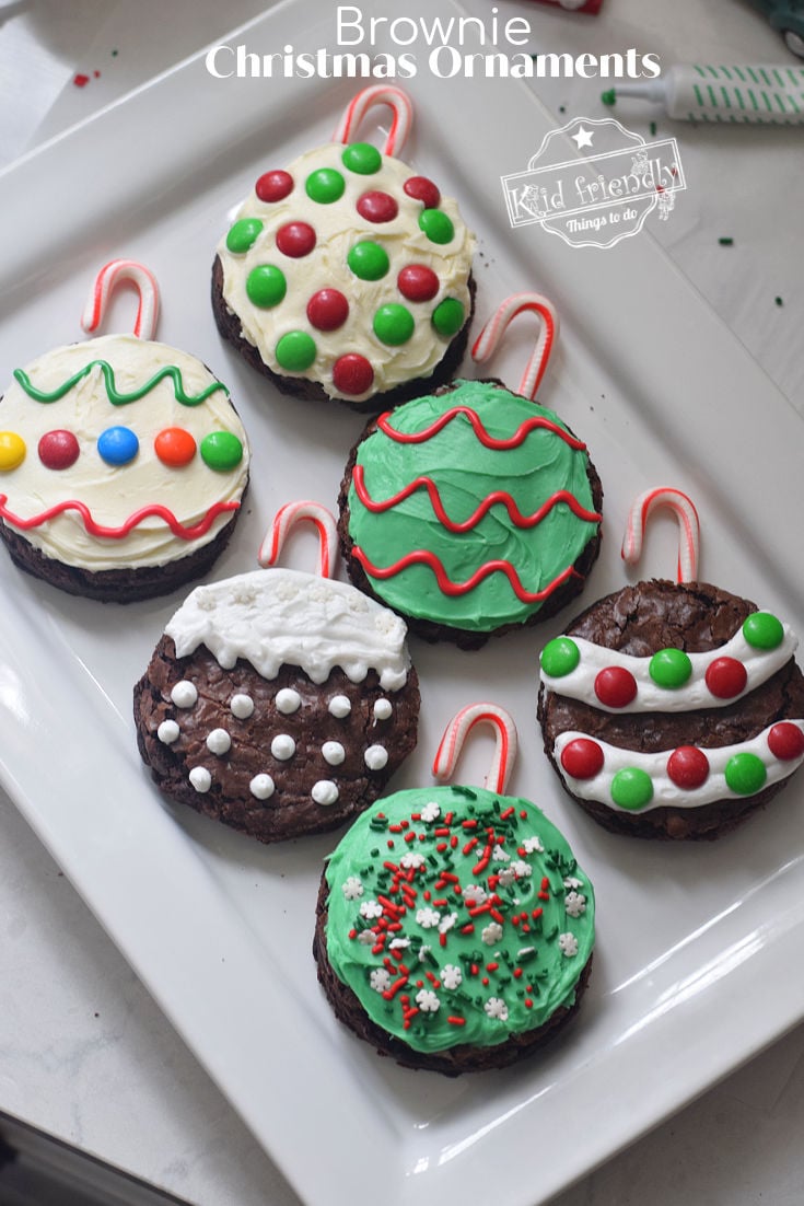 Christmas Ornament shaped brownies recipe 