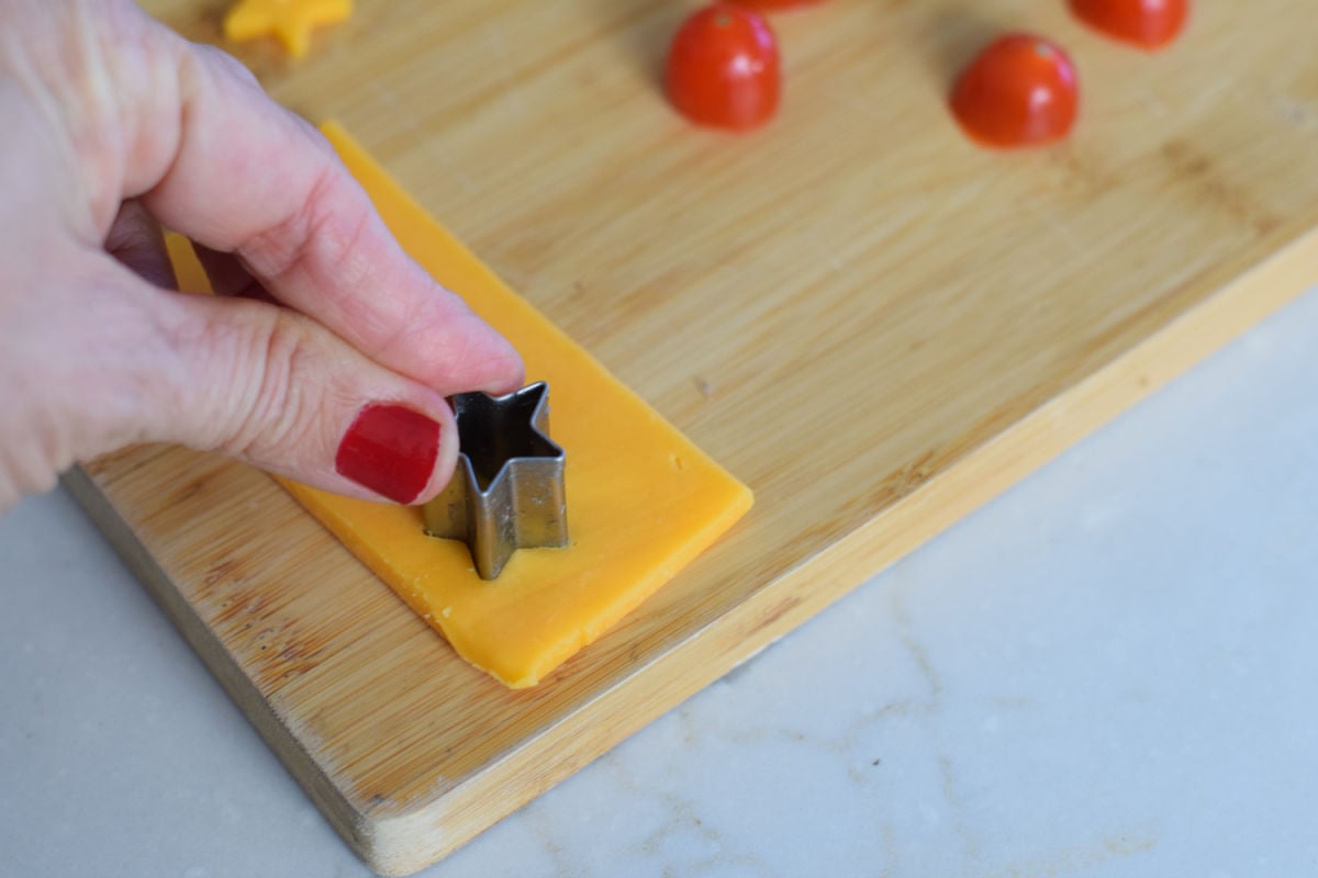 making a cheese star 