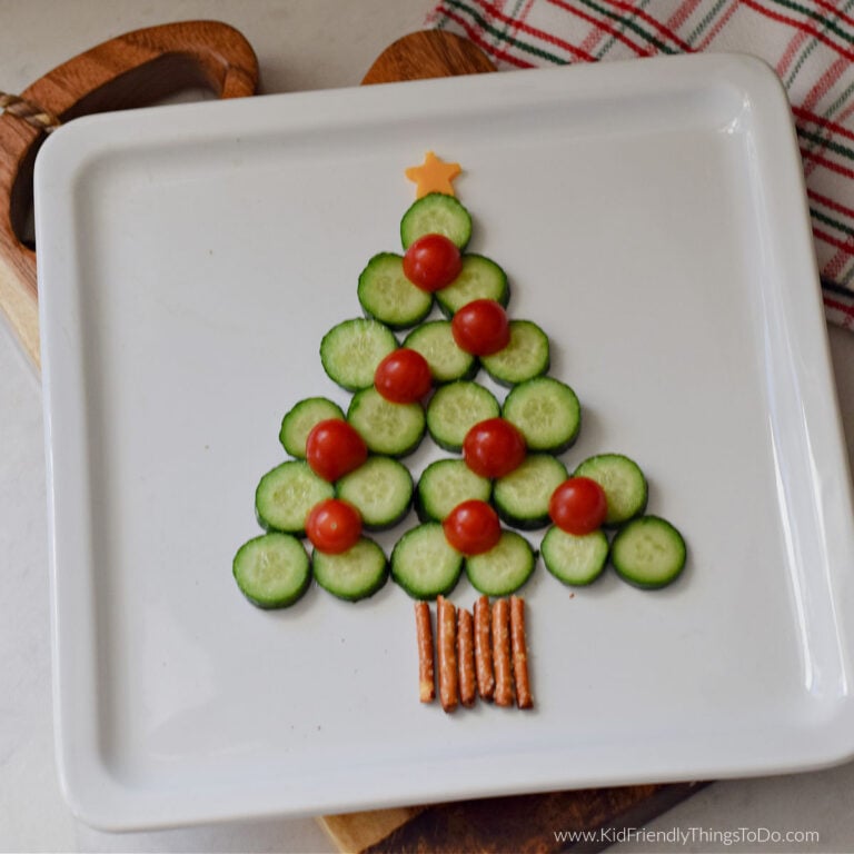 vegetable snack Christmas tree